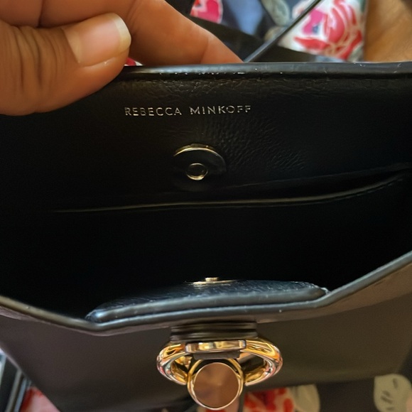 Rebecca Minkoff Black Small Leather Bucket Crossbody Two Tone Hardware - Picture 12 of 12